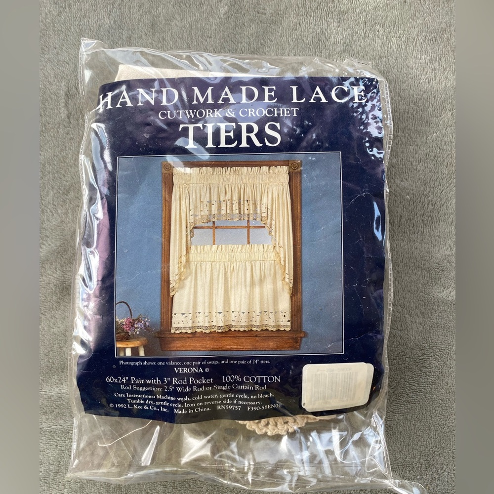 Vintage Hand Made Lace Cutwork and Crochet Tiers